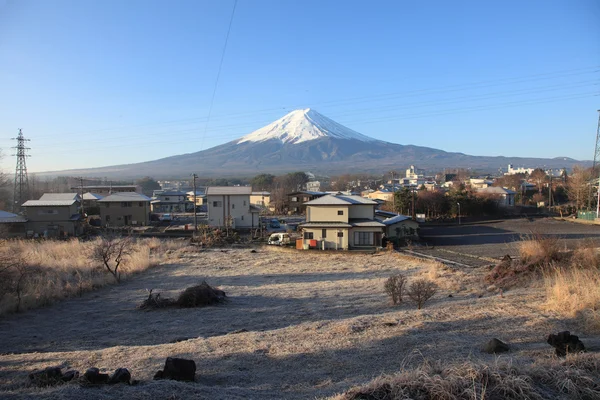 Widokiem mount fuji kawaguchiko w marcu — Zdjęcie stockowe