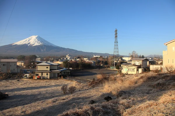 Pohled na horu fuji kawaguchiko v březnu — Stock fotografie