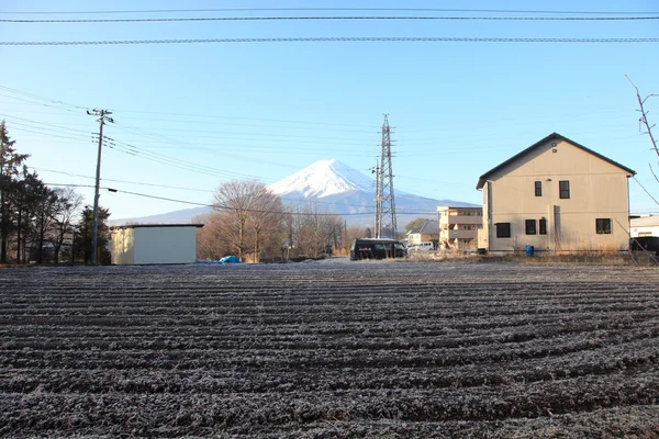 View of Mount Fuji from Kawaguchiko in march.