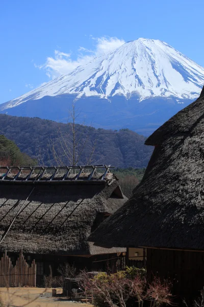 Widok na mount fuji od saiko iyashino-sato nenba — Zdjęcie stockowe