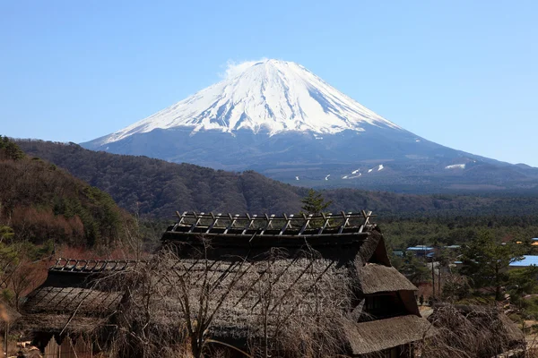 Utsikt över mount fuji från saiko iyashino-sato nenba — Stockfoto