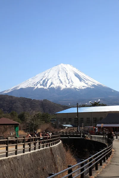 Widok na mount fuji od saiko iyashino-sato nenba — Zdjęcie stockowe