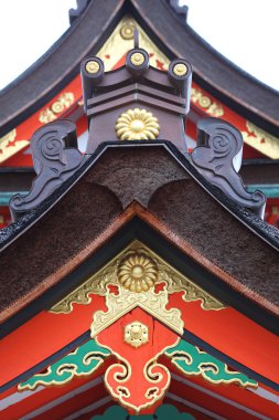 ayrıntı çatı fushimi Inari, kyoto, Japonya