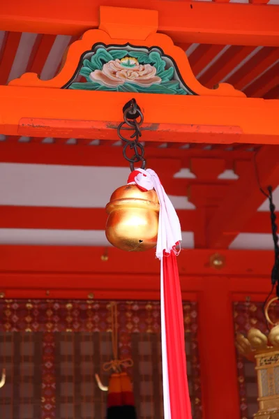 Campana di preghiera a Fushimi Inari, Kyoto, Giappone — Foto Stock