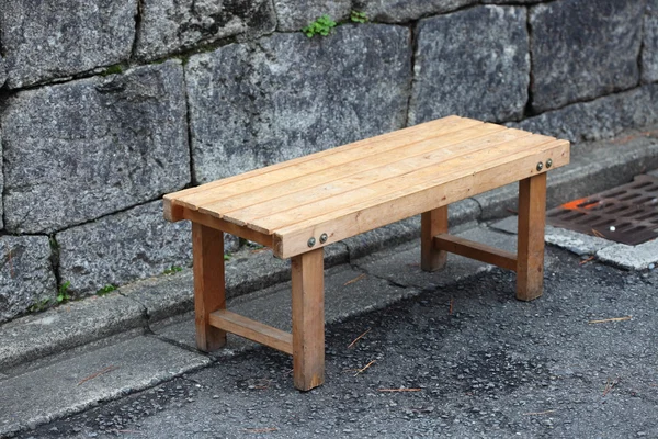 Wooden Bench in Japan — Stock Photo, Image