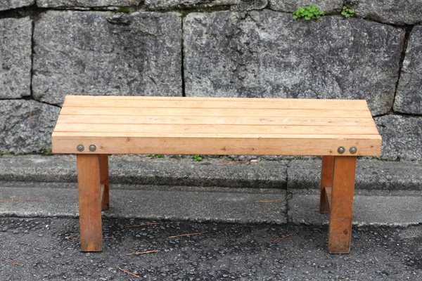 Wooden Bench in Japan — Stock Photo, Image