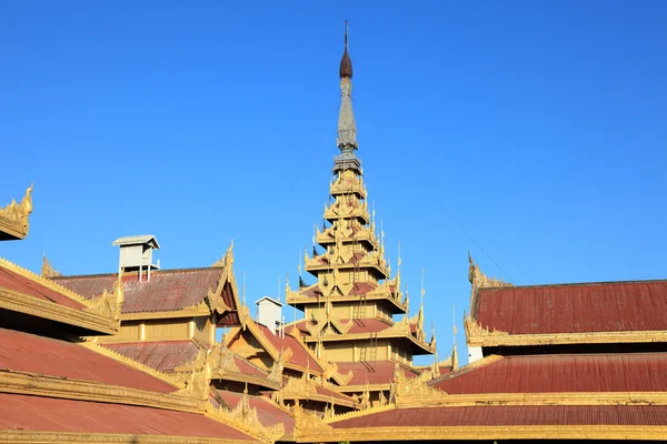 Detail van mandalay palace — Stockfoto