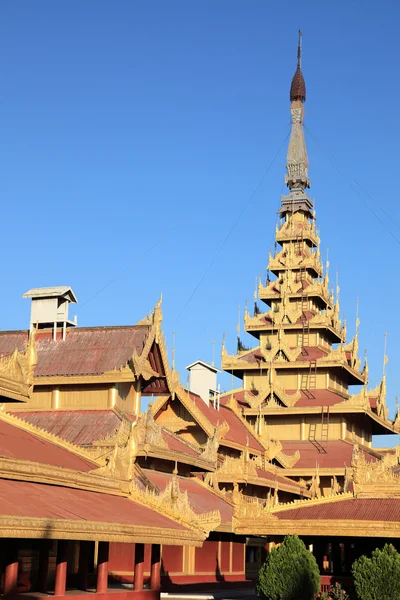 Detalhe do palácio Mandalay — Fotografia de Stock