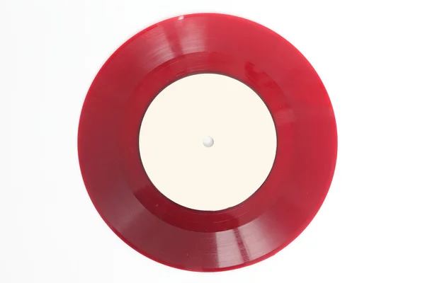 Röd vinylskivor — Stockfoto