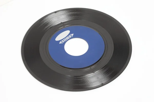 Zwart vinyl record geïsoleerd — Stockfoto