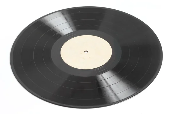 Чёрный виниловый диск — стоковое фото