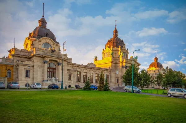 Budapesten Széchenyi Termálfürdő 1913 Ban Jelent Meg Budapest Térképén Közel — Stock Fotó