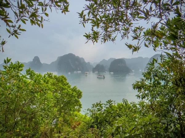 Vietnam Long Una Baia Nel Golfo Del Tonchino Nel Mar — Foto Stock