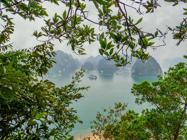 Vietnam Long Una Baia Nel Golfo Del Tonchino Nel Mar — Foto Stock