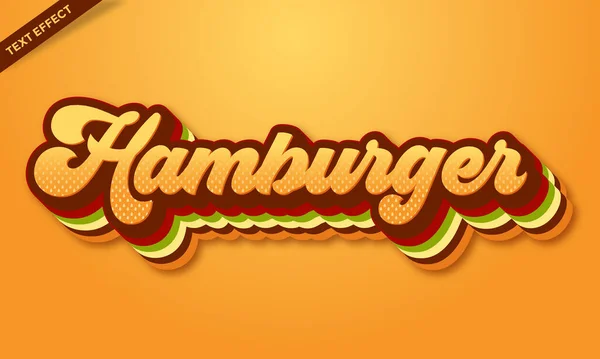 Šablona Návrhu Efektu Hamburgeru — Stockový vektor