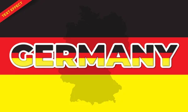 Alemanha Dia Design Efeito Texto — Vetor de Stock
