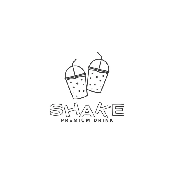 Drink Blase Bobby Shake Logo Symbol Symbol Vektor Grafik Design — Stockvektor
