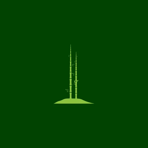 Green Bamboo Stand Simple Logo Symbol Icon Vector Graphic Design — Stock Vector