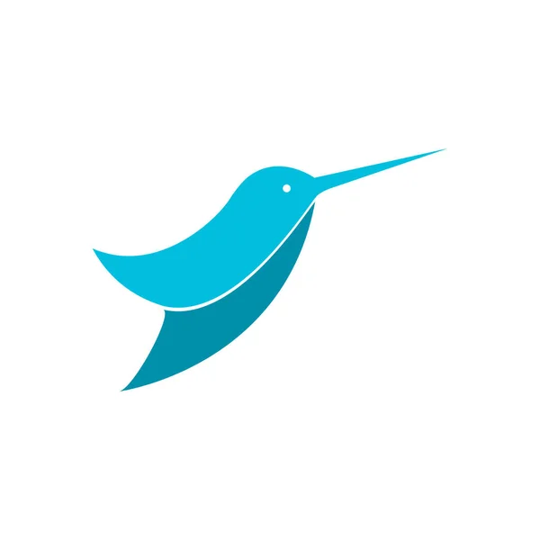 Einfach Abstrakt Kolibri Fliegen Logo Symbol Symbol Vektor Grafik Design — Stockvektor