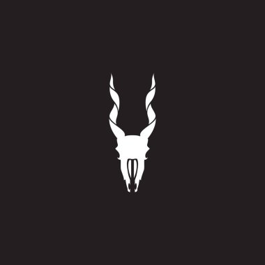 markhor baş kafatası logo simgesi vektör grafik tasarımı çizim fikri yaratıcı 