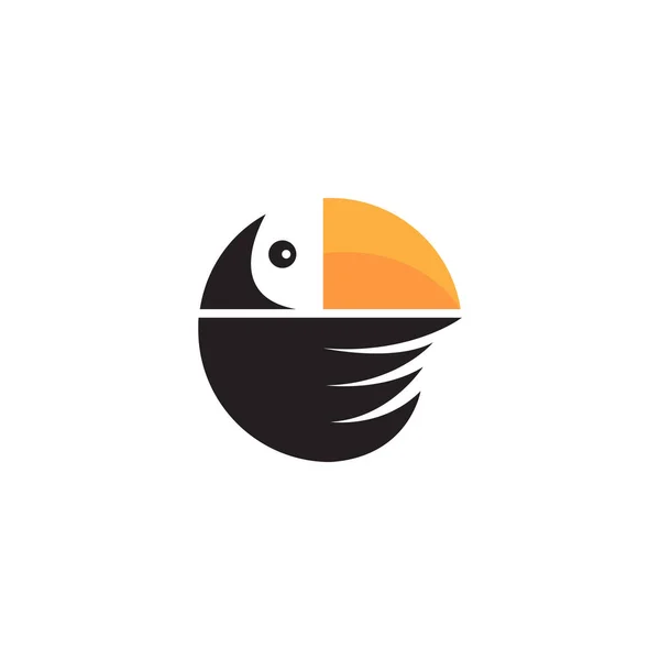 Pájaro Geométrico Hornbill Logo Símbolo Icono Vector Gráfico Diseño Ilustración — Vector de stock