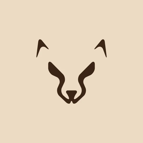 Gesicht Hund Wald Oder Wolf Modernes Logo Symbol Symbol Vektor — Stockvektor