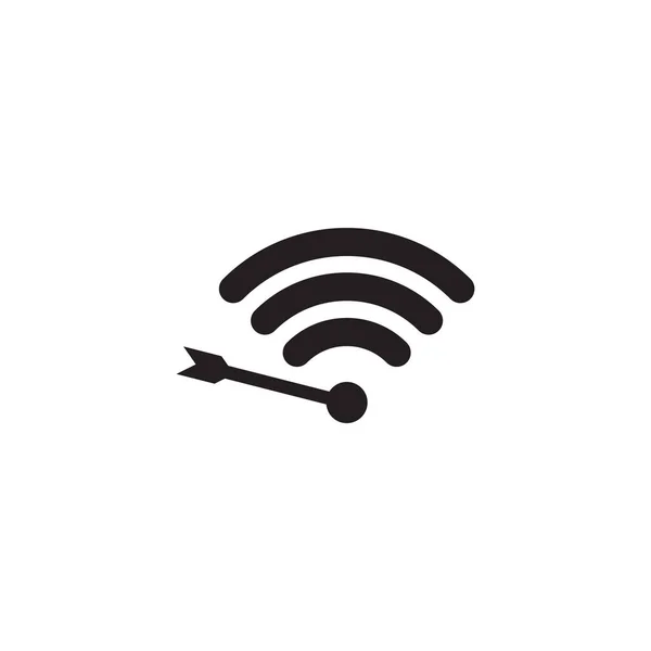Internet Wifi Arrows Logo Symbol Icon Vector Graphic Design Illustration — Stock Vector