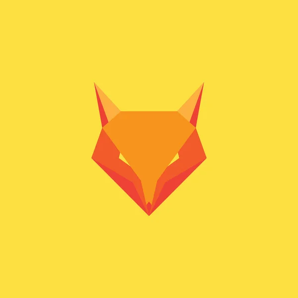 Orange Kopf Fuchs Dünn Abstrakt Logo Symbol Symbol Vektor Grafik — Stockvektor