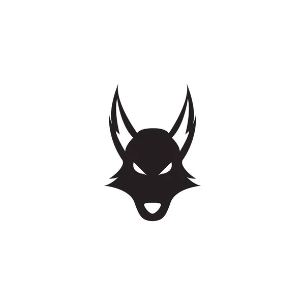Head Face Wolf Long Ear Logo Symbol Icon Vector Graphic — Stock Vector