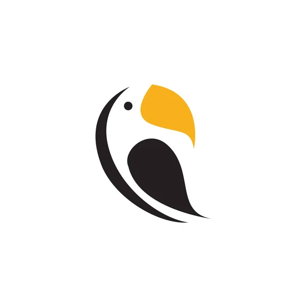 Bunt Vogel Hornbill Geometrisch Logo Symbol Symbol Vektor Grafik Design — Stockvektor