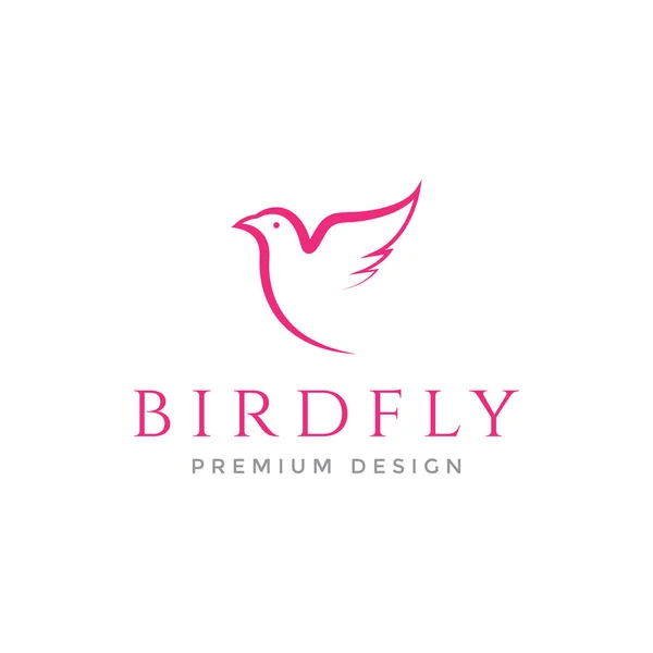 Modern Shape Bird Fly Dove Beauty Logo Symbol Icon Vector — Stock Vector
