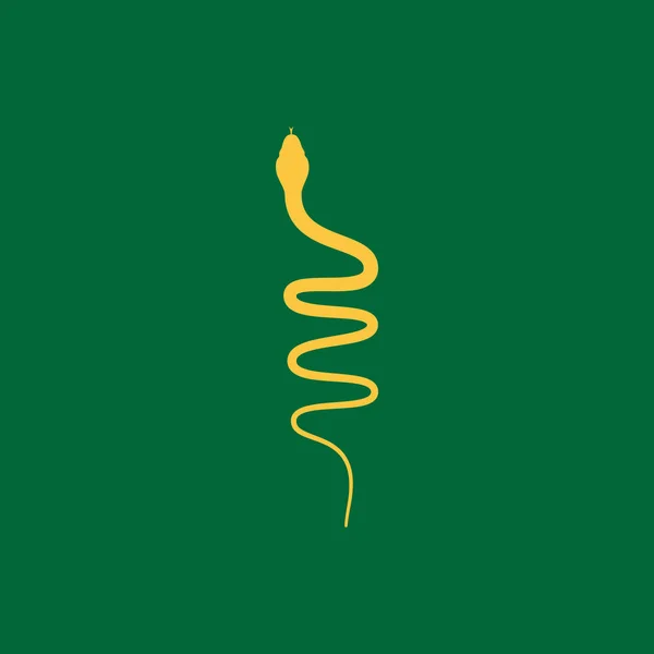 Modern Forma Sárga Kígyó Logó Szimbólum Ikon Vektor Grafikai Tervezés — Stock Vector