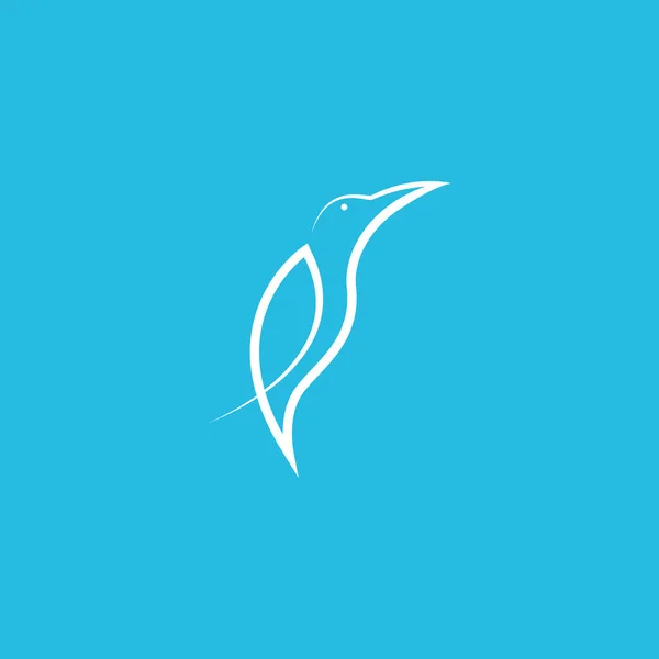 Modern Shape White Hummingbird Logo Symbol Icon Vector Graphic Design — Stock Vector