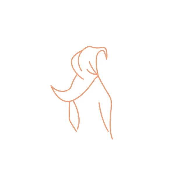 Жінка Хіджаб Лінія Логотипом Символ Значок Векторний Графічний Дизайн Ілюстрація — стоковий вектор