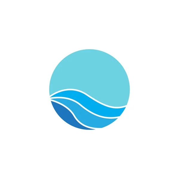 Abstrato Colorido Água Mar Logotipo Símbolo Ícone Vetor Design Gráfico — Vetor de Stock