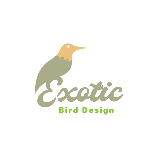 Färgglada Fågel Kolibri Exotisk Logotyp Design Vektor Grafisk Symbol Ikon — Stock vektor