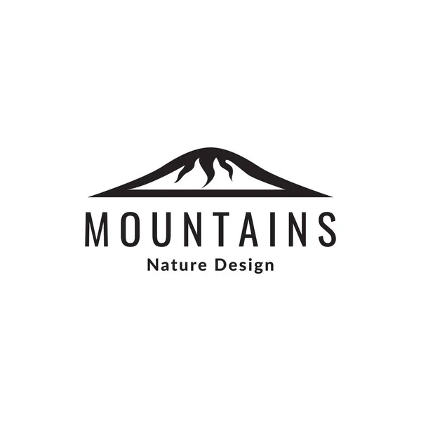 Vue Panoramique Silhouette Montagne Logo Conception Vectoriel Symbole Graphique Icône — Image vectorielle