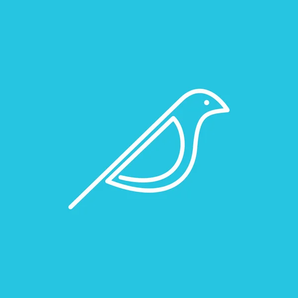 Kontinuierliche Linie Geometrisch Wenig Vogel Logo Design Vektor Grafik Symbol — Stockvektor