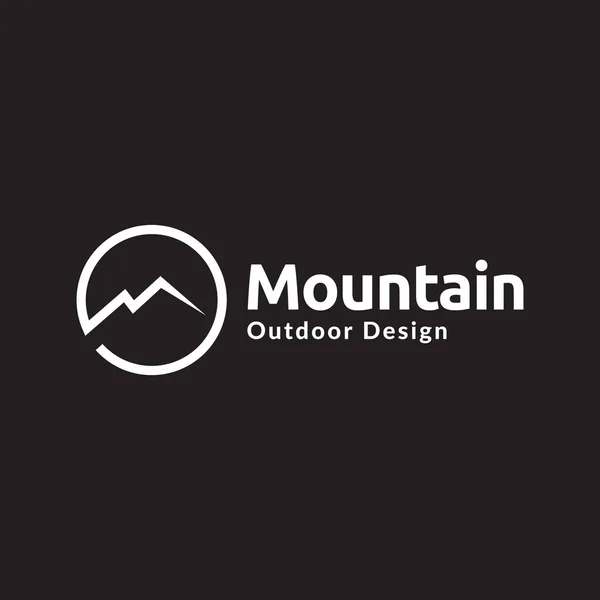 Cercle Géométrique Avec Montagnes Logo Conception Vectoriel Symbole Graphique Icône — Image vectorielle