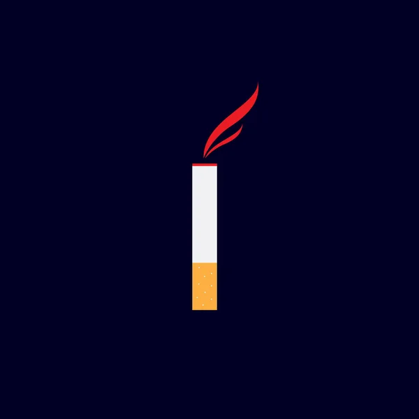 Cigarro Com Fumaça Logotipo Abstrato Design Vetor Símbolo Gráfico Ícone — Vetor de Stock