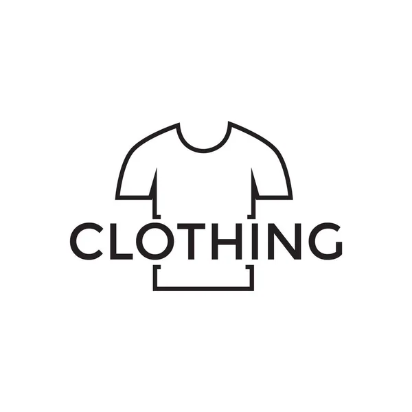 Line Man Clothing Minimalist Logo Design Vector Graphic Symbol Icon — Vettoriale Stock