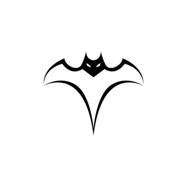 Şekil Siyah Yarasa Modern Logo Tasarımı Vektör Grafik Simgesi Işaret — Stok Vektör