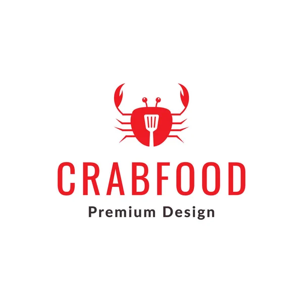 Red Crab Spatula Logo Design Vector Graphic Symbol Icon Sign — Stock vektor