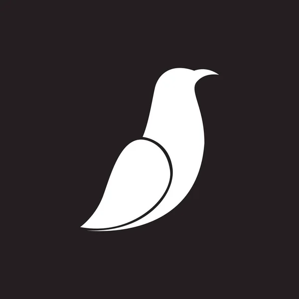 White Shape Bird Dove Logo Design Vector Graphic Symbol Icon — стоковый вектор