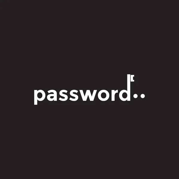 Logotipo Password Con Chiave Logo Design Vettoriale Simbolo Grafico Icona — Vettoriale Stock