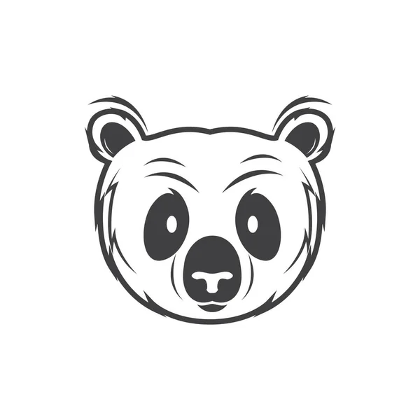 Faccia Spaventare Koala Logo Design Vettoriale Simbolo Grafico Icona Segno — Vettoriale Stock