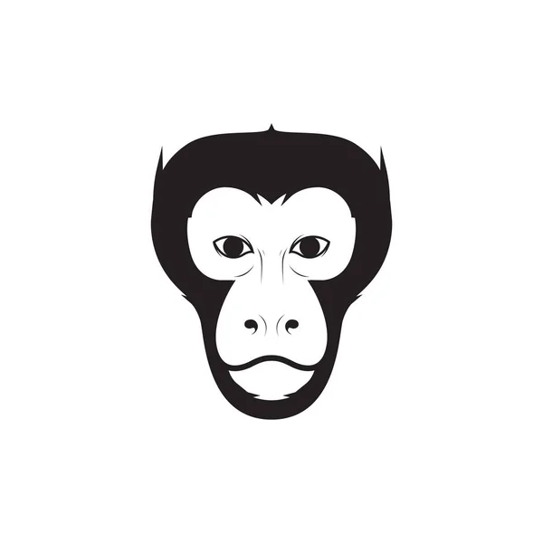 Face Southern Pig Tailed Macaque Logo Design Vector Graphic Symbol — стоковый вектор