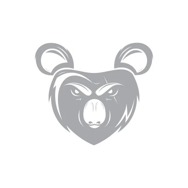 Yüz Korkutma Koala Orman Logosu Tasarım Vektör Grafik Simgesi Simge — Stok Vektör