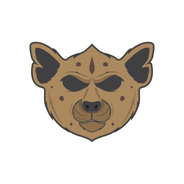 Face Animal Hyenas Scare Logo Design Vector Graphic Symbol Icon — Stock Vector