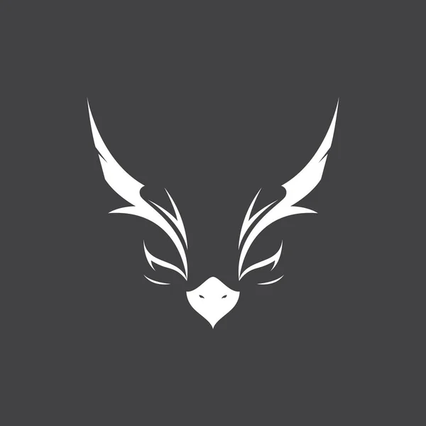 Cara Pájaro Arte Logo Diseño Vector Gráfico Símbolo Icono Signo — Vector de stock